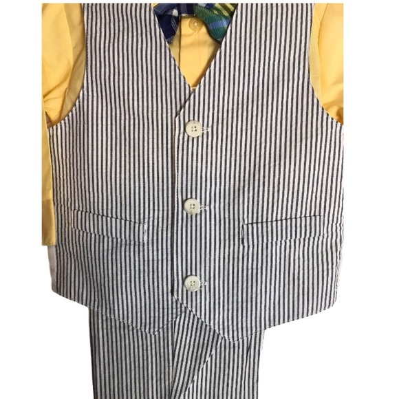 NWT IZOD Toddler 4 Piece Striped Seersucker Suit - Picture 11 of 15